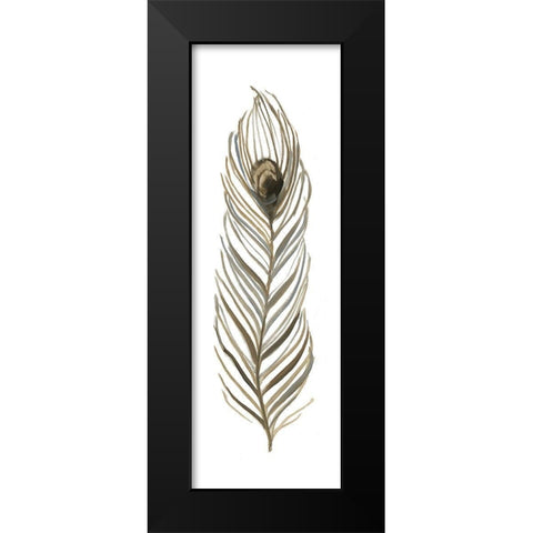 Soft Feather II Black Modern Wood Framed Art Print by Swatland, Sally