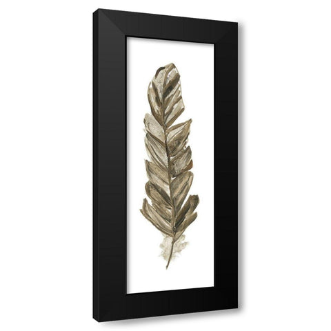 Soft Feather III Black Modern Wood Framed Art Print with Double Matting by Swatland, Sally