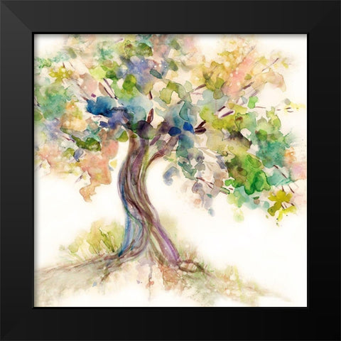 Tree of Life Black Modern Wood Framed Art Print by Robinson, Carol