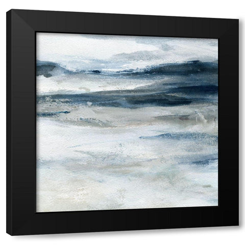 Ocean Currents Black Modern Wood Framed Art Print by Levashov, Igor