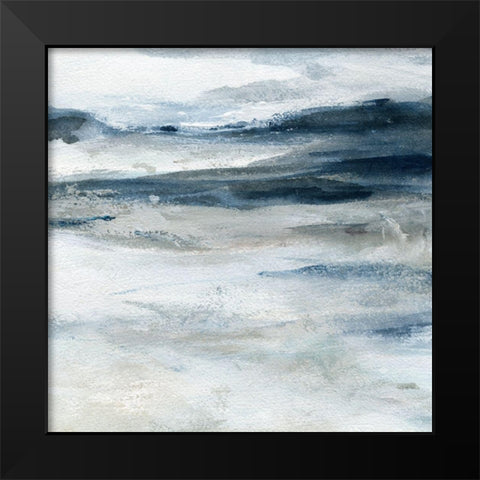 Ocean Currents Black Modern Wood Framed Art Print by Levashov, Igor