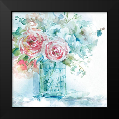 Sea and Glass I Black Modern Wood Framed Art Print by Robinson, Carol