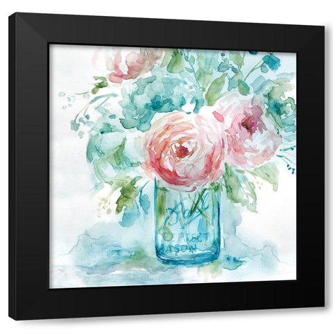 Sea and Glass II Black Modern Wood Framed Art Print by Robinson, Carol