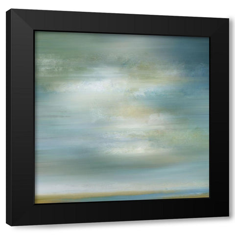 Misty Clouds Black Modern Wood Framed Art Print with Double Matting by Nan