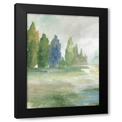 Jeweled Valley I Black Modern Wood Framed Art Print with Double Matting by Nan