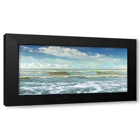 Surf Is Up Black Modern Wood Framed Art Print with Double Matting by Calascibetta, Mike