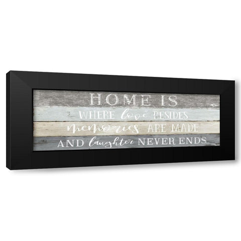 Home is Where Black Modern Wood Framed Art Print by Carpentieri, Natalie