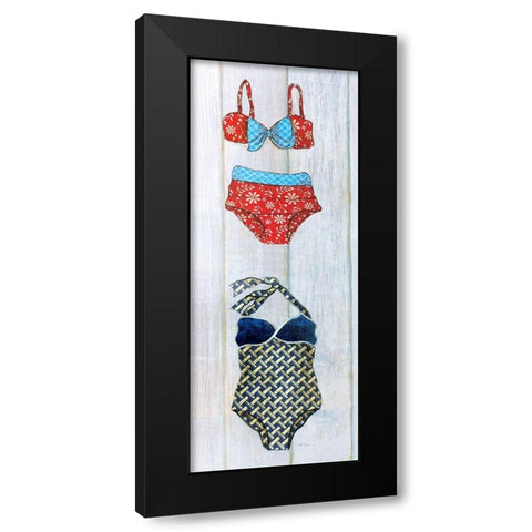 Vintage Bathing Suit - Detail I Black Modern Wood Framed Art Print with Double Matting by Tava Studios