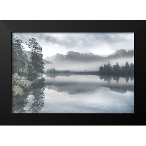 Gift of Silence Black Modern Wood Framed Art Print by Weisz, Irene