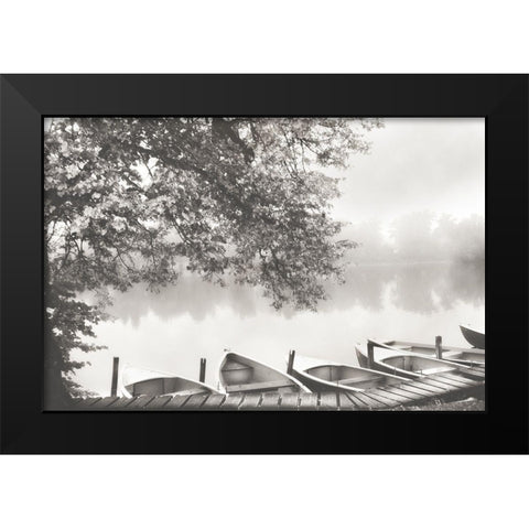 Morning Black Modern Wood Framed Art Print by Weisz, Irene