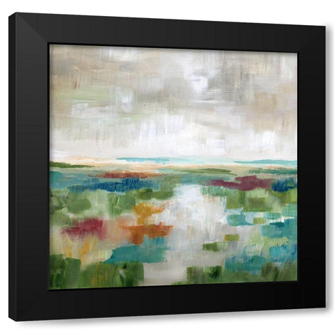 Vibrant Valley Black Modern Wood Framed Art Print by Robinson, Carol