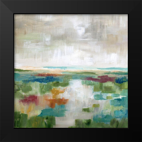 Vibrant Valley Black Modern Wood Framed Art Print by Robinson, Carol