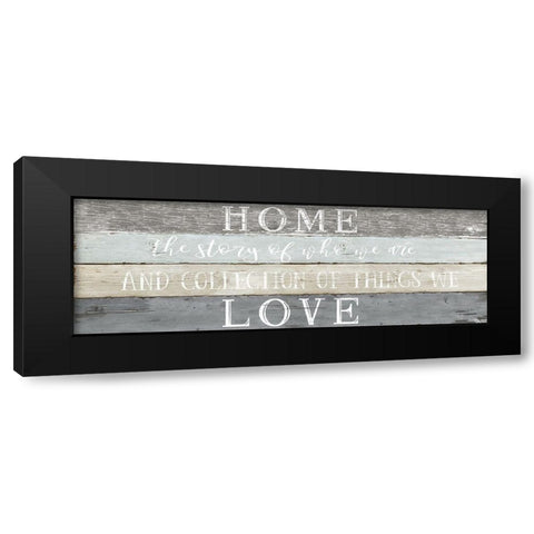 Home Love Black Modern Wood Framed Art Print by Carpentieri, Natalie