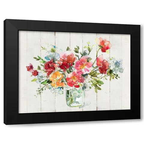 My Summer Garden I Black Modern Wood Framed Art Print by Robinson, Carol