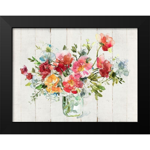 My Summer Garden I Black Modern Wood Framed Art Print by Robinson, Carol