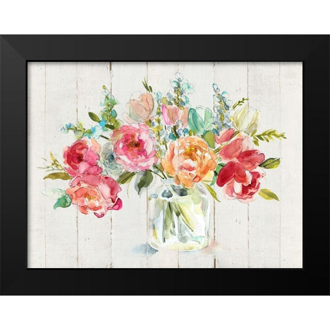 My Summer Garden II Black Modern Wood Framed Art Print by Robinson, Carol