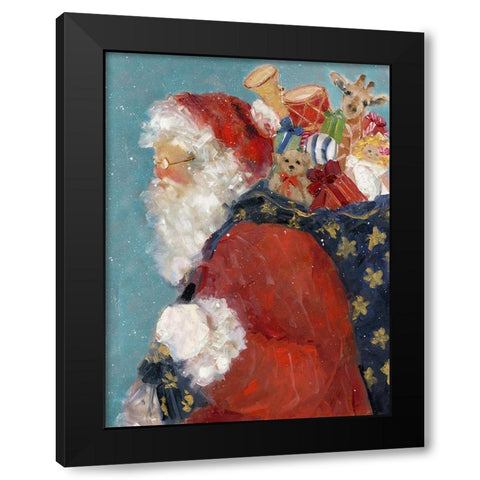 Santas Ready Black Modern Wood Framed Art Print with Double Matting by Swatland, Sally