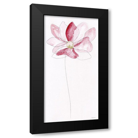 Sketchy Floral II Black Modern Wood Framed Art Print with Double Matting by Craven, Katrina