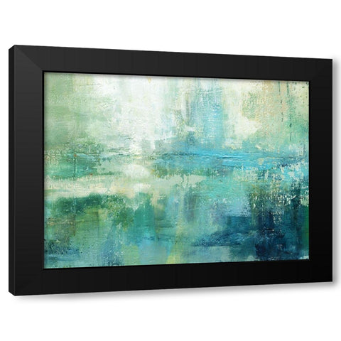 Lily Lake Black Modern Wood Framed Art Print with Double Matting by Robinson, Carol