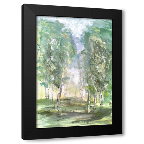 Birch Meadow Black Modern Wood Framed Art Print by Jill, Susan