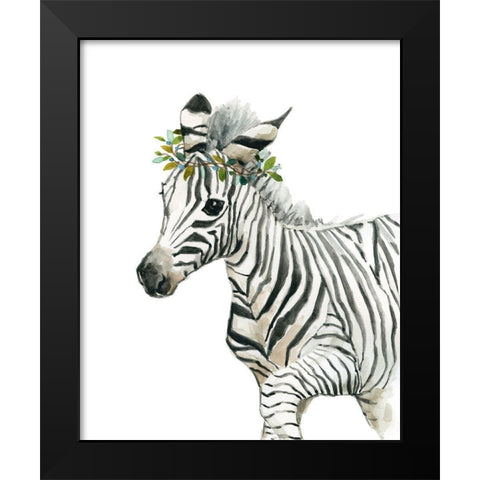 Savannah Zebra Black Modern Wood Framed Art Print by Robinson, Carol