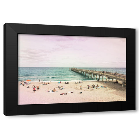 Deerfield Beach Black Modern Wood Framed Art Print by Bibikow, Walter