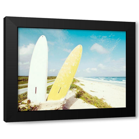 Punta Morena Beach Black Modern Wood Framed Art Print with Double Matting by DeFreitas, Michael