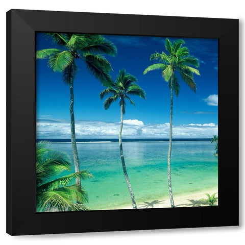 Coastline Calm Black Modern Wood Framed Art Print by Wall, David