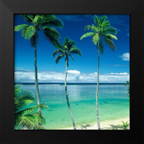 Coastline Calm Black Modern Wood Framed Art Print by Wall, David