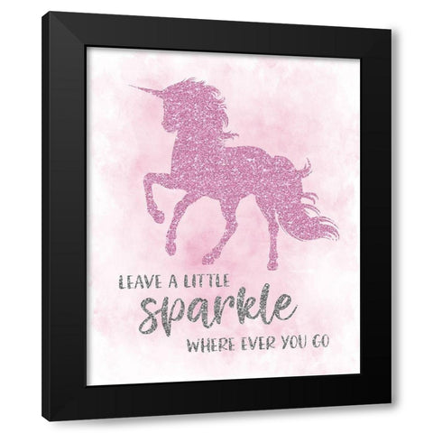 Sparkle Black Modern Wood Framed Art Print by Carpentieri, Natalie
