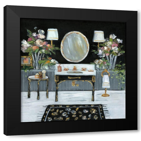 Femme Noir Bath III Black Modern Wood Framed Art Print with Double Matting by Swatland, Sally