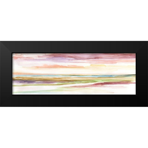 Spectrum Sunset II Black Modern Wood Framed Art Print by Nan