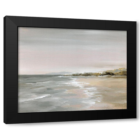 New Shore Black Modern Wood Framed Art Print with Double Matting by Nan