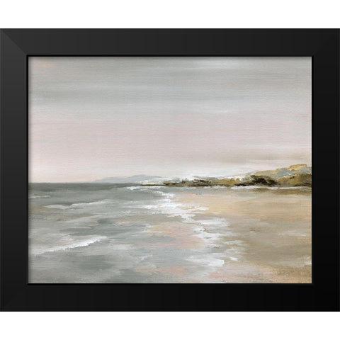 New Shore Black Modern Wood Framed Art Print by Nan