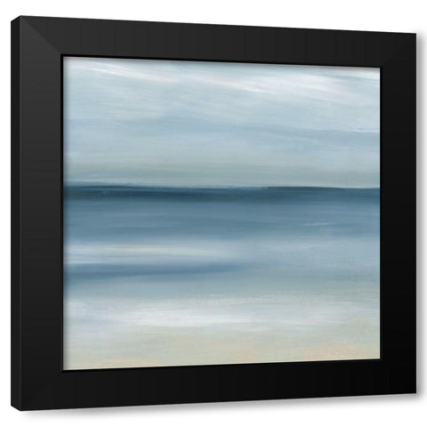 Calm Seas Black Modern Wood Framed Art Print with Double Matting by Robinson, Carol