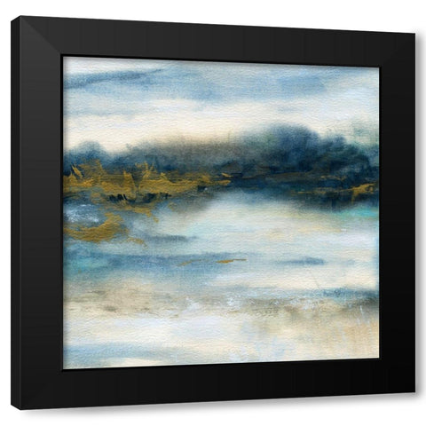 Golden Marshlands Black Modern Wood Framed Art Print by Robinson, Carol