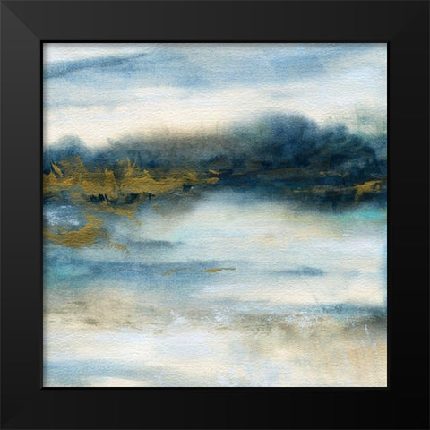Golden Marshlands Black Modern Wood Framed Art Print by Robinson, Carol