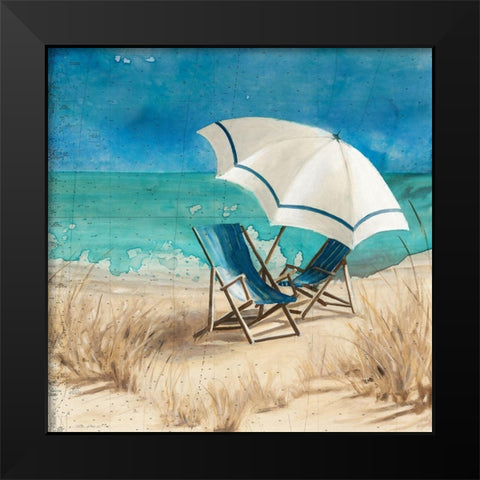 Retreat to the Beach II Black Modern Wood Framed Art Print by Robinson, Carol