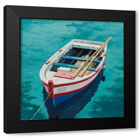On the Lake Black Modern Wood Framed Art Print with Double Matting by Orme, E. Anthony