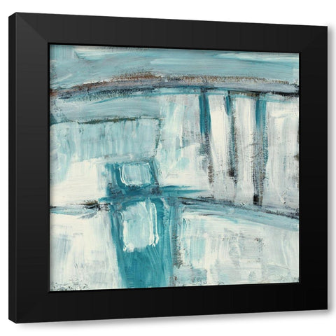 Acqua I Black Modern Wood Framed Art Print by Pattinian, Merri
