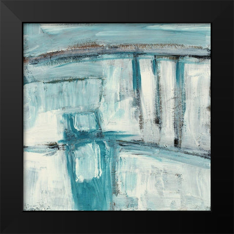 Acqua I Black Modern Wood Framed Art Print by Pattinian, Merri