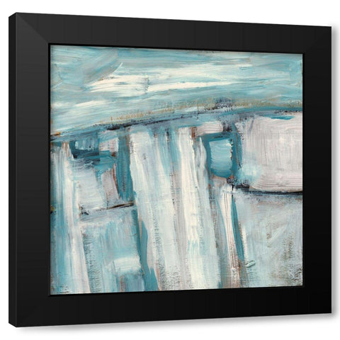 Acqua II Black Modern Wood Framed Art Print by Pattinian, Merri