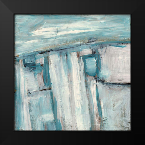 Acqua II Black Modern Wood Framed Art Print by Pattinian, Merri