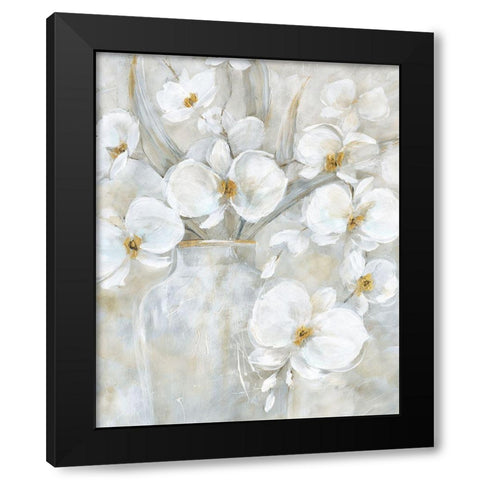 Orchid Mystic Black Modern Wood Framed Art Print with Double Matting by Nan