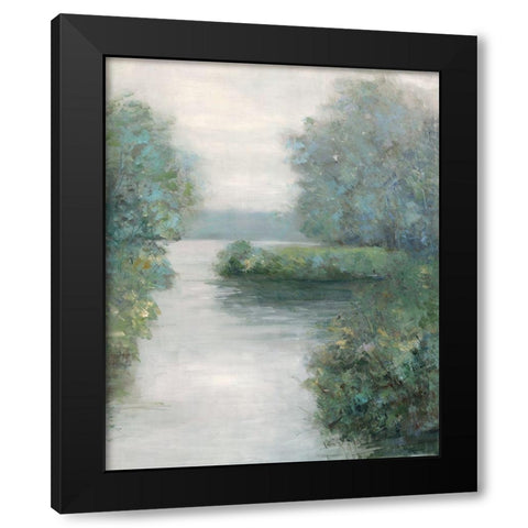 Secret Cove Black Modern Wood Framed Art Print by Swatland, Sally