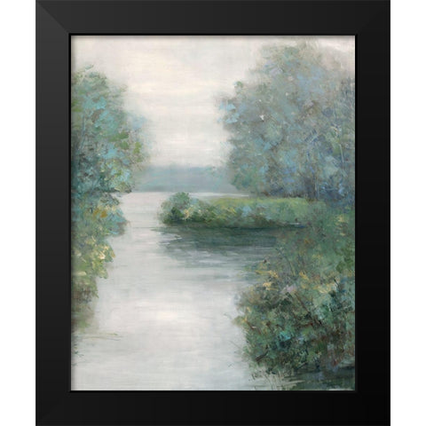 Secret Cove Black Modern Wood Framed Art Print by Swatland, Sally