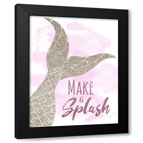 Make a Splash Black Modern Wood Framed Art Print by Santiago, Daniela