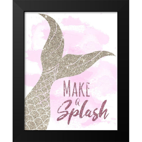 Make a Splash Black Modern Wood Framed Art Print by Santiago, Daniela