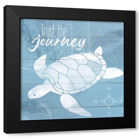 Trust the Journey Black Modern Wood Framed Art Print by Santiago, Daniela
