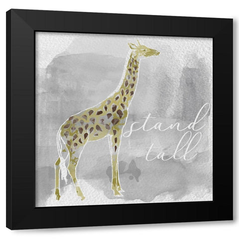 Stand Tall Black Modern Wood Framed Art Print by Santiago, Daniela